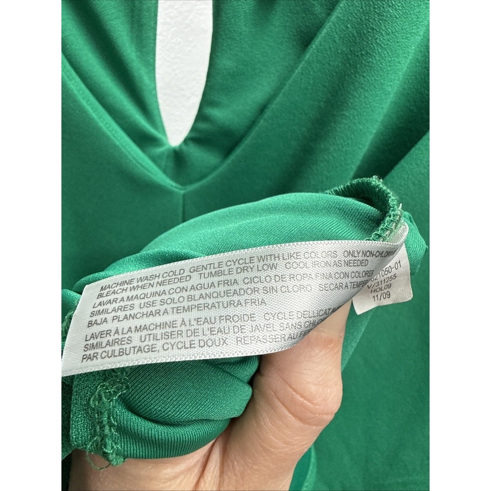 Eloquii Emerald Green Midi Dress Size 18 Short Sleeve Spring Summer office - Picture 6 of 9